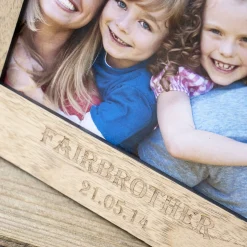 Card Factory Personalised Engraved Wooden Photo Frame - Family Name