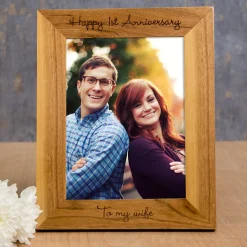 Discount Personalised Engraved Wooden Photo Frame - Any Message Personalised Engraved Gifts|Photo Frames