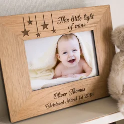 Card Factory Personalised Engraved Wooden Photo Frame - Little Light Of Mine