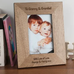 Card Factory Personalised Engraved Wooden Photo Frame - Portrait Photo