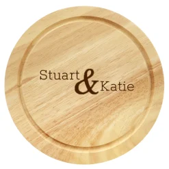 Best Personalised Engraved Wooden Cheeseboard Set - Couple's Names Personalised Engraved Gifts|Jewellery & Keepsakes