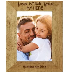 Best Personalised Engraved Wooden Photo Frame - Forever My Dad Personalised Engraved Gifts|Photo Frames