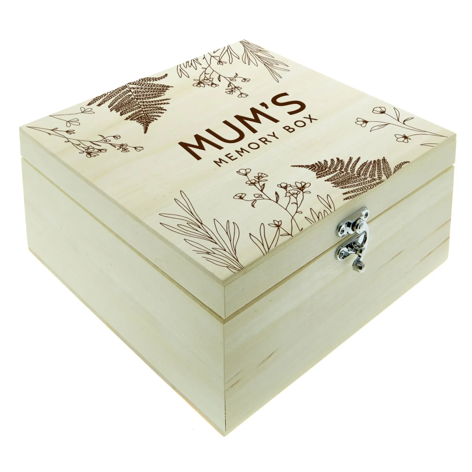Sale Personalised Engraved Wooden Memory Box - Botanical Personalised Jewellery And Keepsakes|Jewellery & Keepsakes