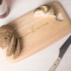 Online Personalised Engraved Wooden Heart Large Chopping Board Personalised Engraved Gifts|Jewellery & Keepsakes