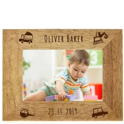 Hot Personalised Engraved Wooden Photo Frame - Vehicles Kids Personalised Engraved Gifts|Photo Frames