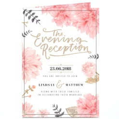 Outlet Personalised Evening Reception Invitation - Floral Chic Invitations|Wedding Party