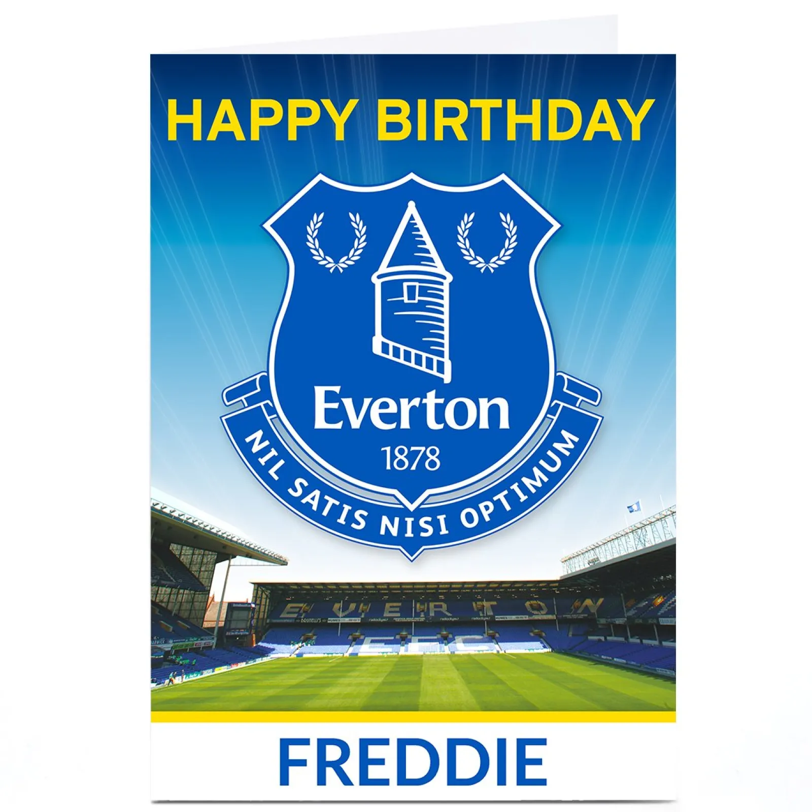 Kids Card Factory Personalised Everton FC Birthday Card