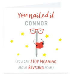 Best Personalised Exam Card - You nailed it! Premium Square|Congratulations