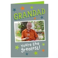 Clearance Personalised Father's Day Card - You're the greatest 1 Photo upload Father's Day|Photo