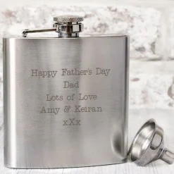 Online Personalised Father's Day Stainless Steel Hip Flask Gifts For Him
