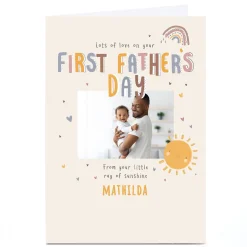 Card Factory Personalised Father's Day Card -First Father's Day Card