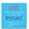 Personalised Father's Day Card - Dad In The Spotlight Kids Father's Day|For Kids
