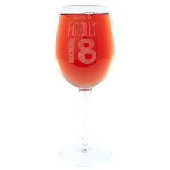 Card Factory Personalised Finally 18 Wine Glass