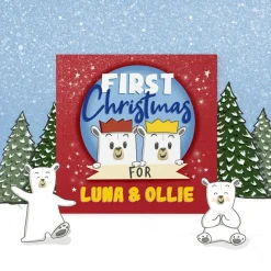 Sale Personalised First Christmas Book For Twins Kids Books|Gifts For Babies
