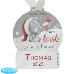 Kids Card Factory Personalised First Christmas Tiny Tatty Teddy Acrylic Decoration