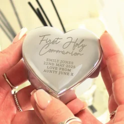 Clearance Personalised First Holy Communion Heart Trinket Box Kids Personalised Engraved Gifts|Jewellery & Keepsakes
