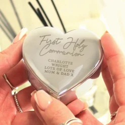 Clearance Personalised First Holy Communion Heart Trinket Box Kids Personalised Engraved Gifts|Jewellery & Keepsakes