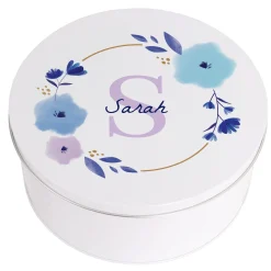 Card Factory Personalised Floral Initial Cake Tin