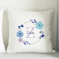 Card Factory Personalised Floral Initial Cushion