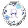 Hot Personalised Floral Initial Compact Mirror Personalised Jewellery And Keepsakes|Jewellery & Keepsakes