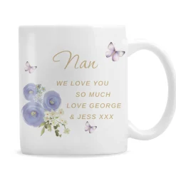 Card Factory Personalised Floral Nan Mug