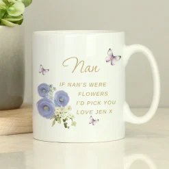 Card Factory Personalised Floral Nan Mug