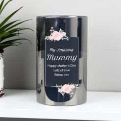 Card Factory Personalised Floral Smoked LED Candle
