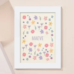 Kids Card Factory Personalised Flowers Framed Print