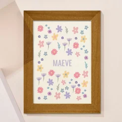 Kids Card Factory Personalised Flowers Framed Print