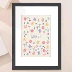 Kids Card Factory Personalised Flowers Framed Print