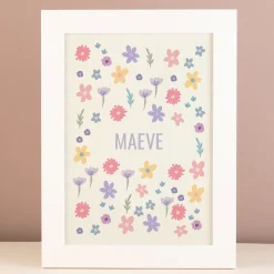 Kids Card Factory Personalised Flowers Framed Print