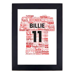 Sale Personalised Footballer Name Print, Red Kids Personalised Canvas & Wall Art|Photo Prints & Wall Art