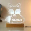 Online Personalised Fox Wooden Based LED Light Kids Personalised Canvas & Wall Art|Photo Prints & Wall Art
