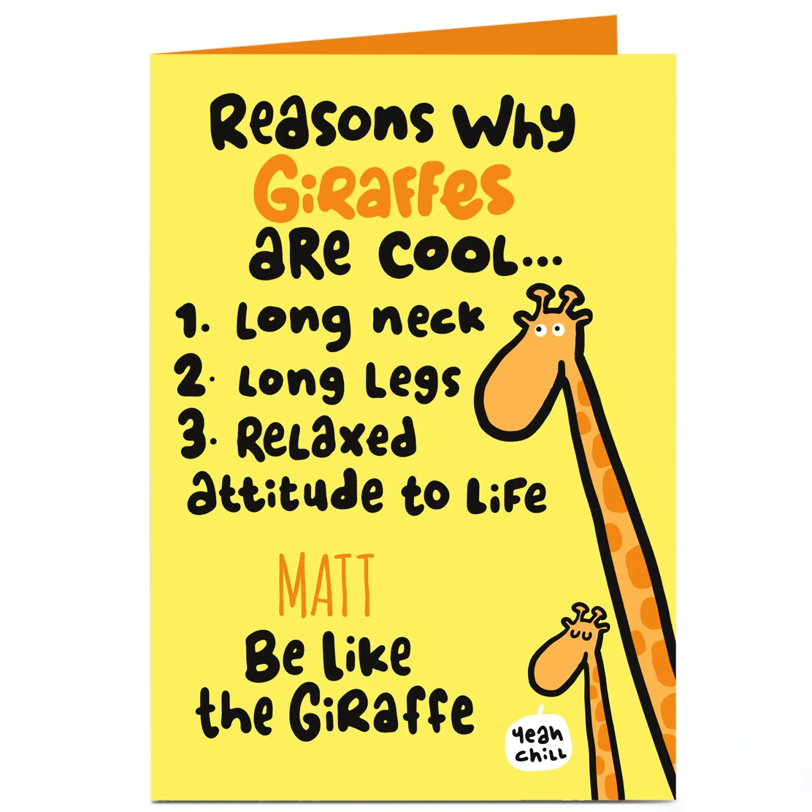 Card Factory Personalised Fruitloops Birthday Card - Be Like The Giraffe