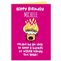 Card Factory Personalised Fruitloops Birthday Card - Candles