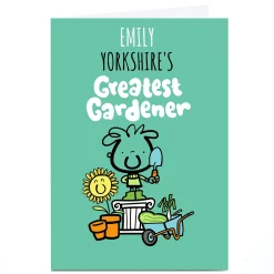Card Factory Personalised Fruitloops Card - Greatest Gardener