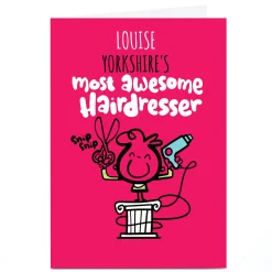 Card Factory Personalised Fruitloops Card - Most Awesome Hairdresser