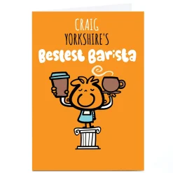 Hot Personalised Fruitloops Card - Bestest Barista Any Occasion|New Job