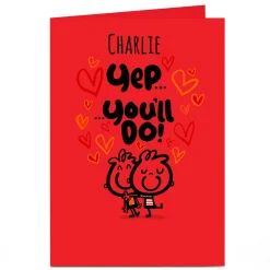 Card Factory Personalised Fruitloops Valentine's Day Card - You'll do!