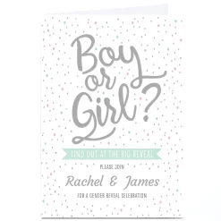 Best Personalised Gender Reveal Party Invitation - Boy Or Girl? Invitations|Gender Reveal Party