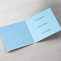 Hot Personalised Get Well Soon Card - Start To Feel Better , Blue Premium Square|Get Well