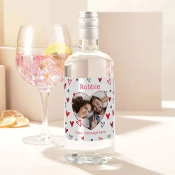 Sale Personalised Gin - Red Hearts Photo Upload Photo Gifts|Gifts For Him