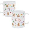 Kids Card Factory Personalised Gingerbread Pattern Plastic Mug