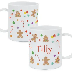Kids Card Factory Personalised Gingerbread Pattern Plastic Mug
