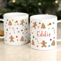 Kids Card Factory Personalised Gingerbread Pattern Plastic Mug