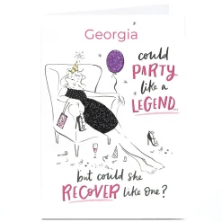 Sale Personalised Girl Talk Card - Party Like A Legend For Sister|For Niece