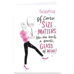 Card Factory Personalised Girl Talk Card - Size Matters