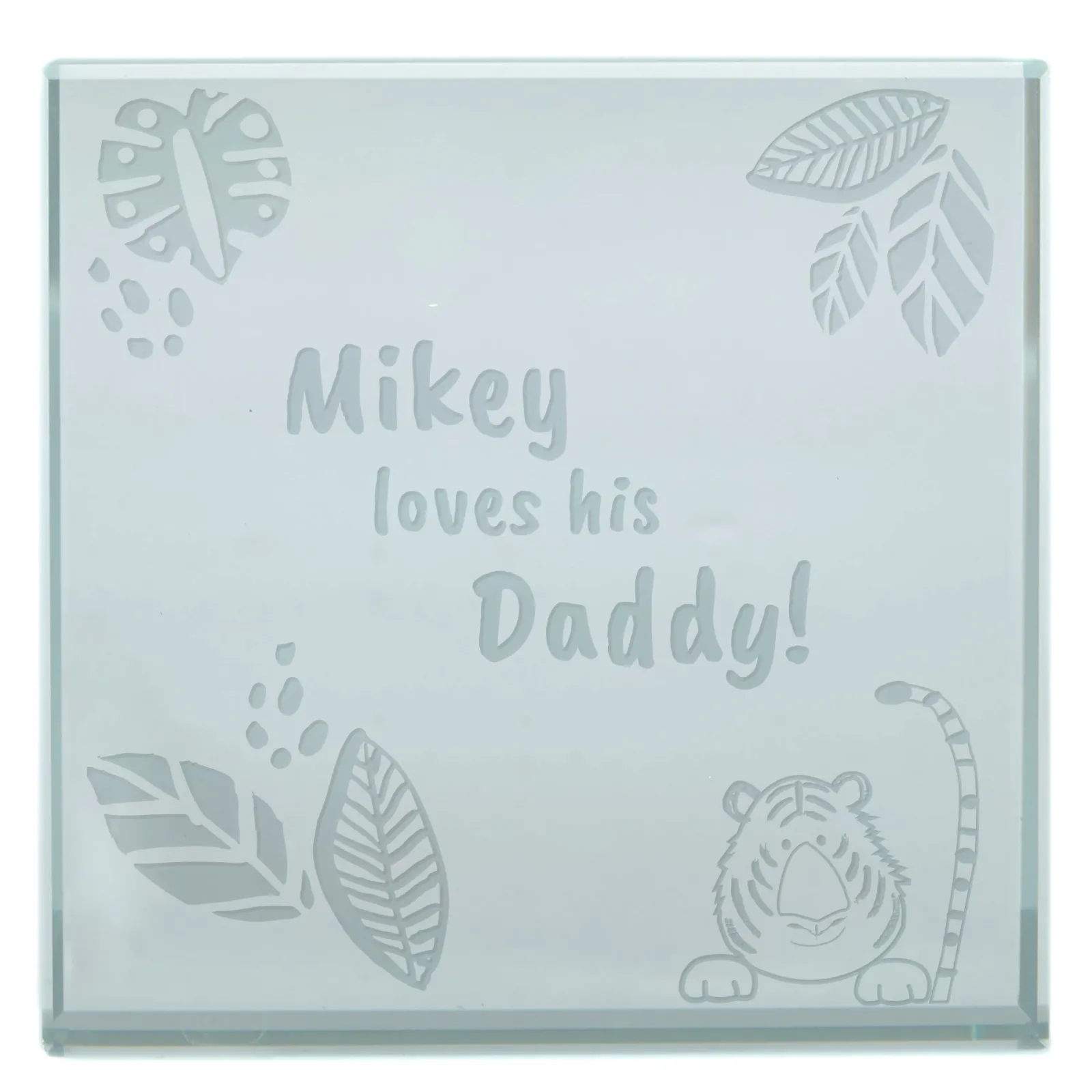 Card Factory Personalised Glass Token - Loves His Daddy