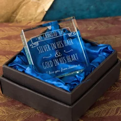 New Personalised Glass Token - Grandad, Silver And Gold Personalised Jewellery And Keepsakes|Jewellery & Keepsakes