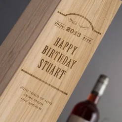 Sale Personalised Glenfiddich Wooden Whisky Gift Box - Happy Birthday, Vintage Year 100Th Birthday|90Th Birthday